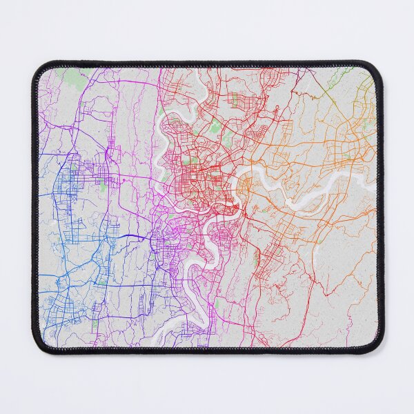 Item preview, Chongqing City Map of Sichuan, China - Colorful designed and sold by deMAP.