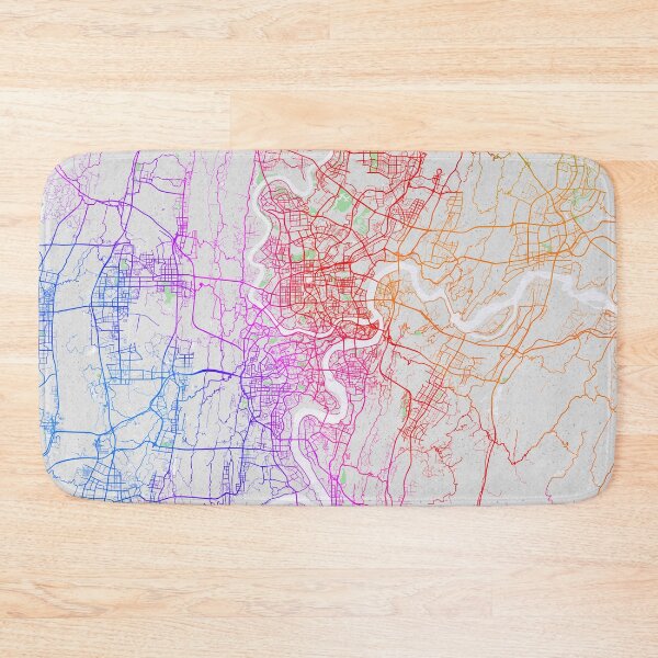 Item preview, Chongqing City Map of Sichuan, China - Colorful designed and sold by deMAP.