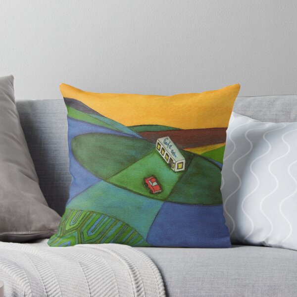 The Cafe on the Edge of the World Brand Pillow Throw Pillow