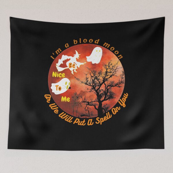 Item preview, Scary Halloween horror blood moon "be Nice To Me" designed and sold by John-merou.