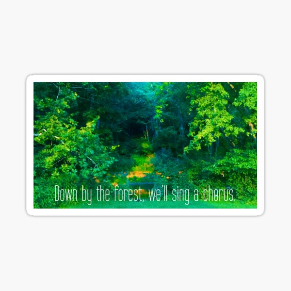 Au pied de la forêt Sticker