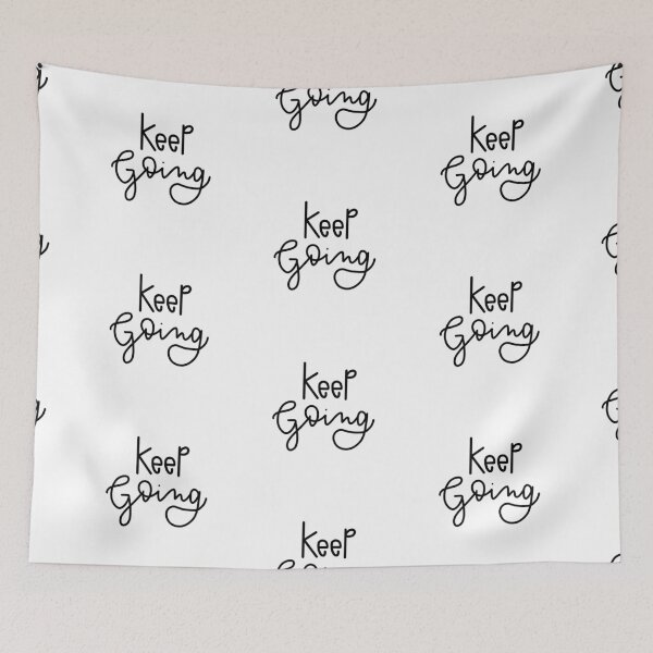 Item preview, Keep going. Sentence. Black Text. Lettering. Letters. designed and sold by AnaStickerD.