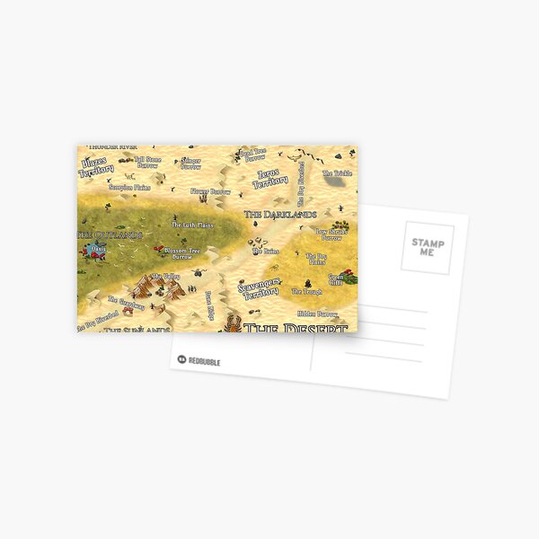 The Marked Book Series Map Postcard