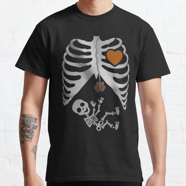 Glowing Skeleton Rib Cage Halloween Men's Tshirt - Crazy Dog T-Shirts