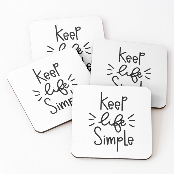 Item preview, Keep life simple. Sentence. Black Text. Lettering. Letters. designed and sold by AnaStickerD.