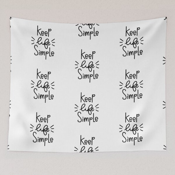 Item preview, Keep life simple. Sentence. Black Text. Lettering. Letters. designed and sold by AnaStickerD.