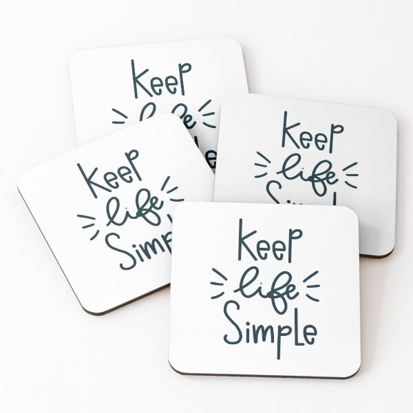 Item preview, Keep life simple. Sentence. Blue Text. Lettering. Letters. designed and sold by AnaStickerD.