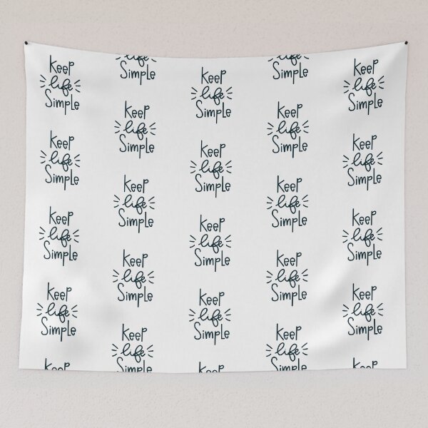 Item preview, Keep life simple. Sentence. Blue Text. Lettering. Letters. designed and sold by AnaStickerD.