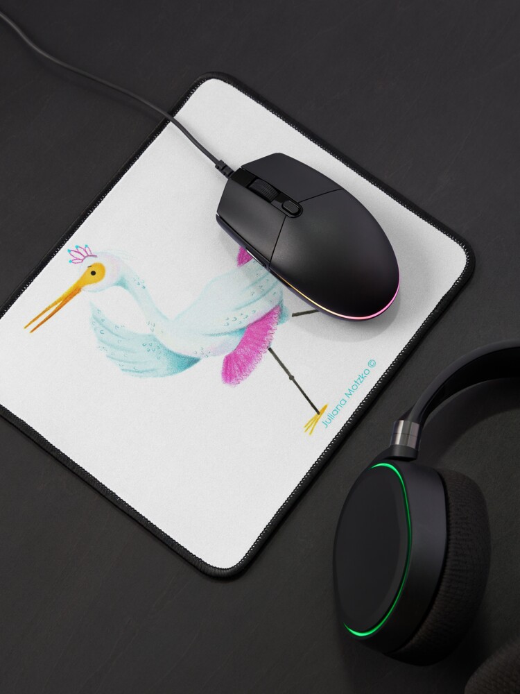 Alternate view of Egret dancing Ballet Mouse Pad