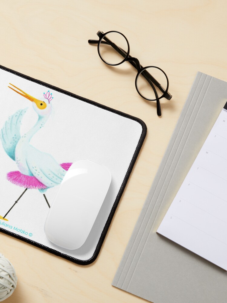 Alternate view of Egret dancing Ballet Mouse Pad