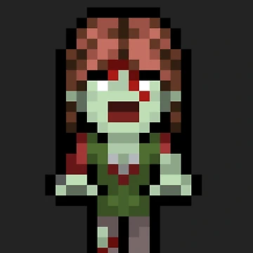 Artwork thumbnail, Pixel Art Zombie "Rae Rae" by fallinfrog