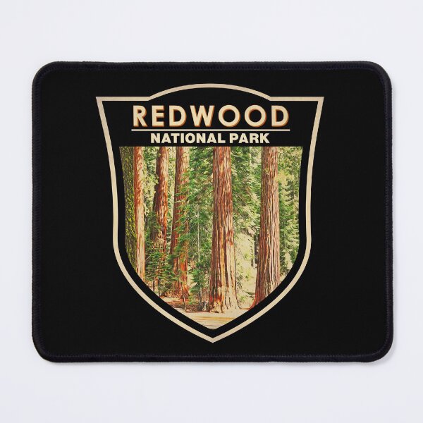 Item preview, Redwood National Park California Watercolor Badge designed and sold by KrisSidDesigns.