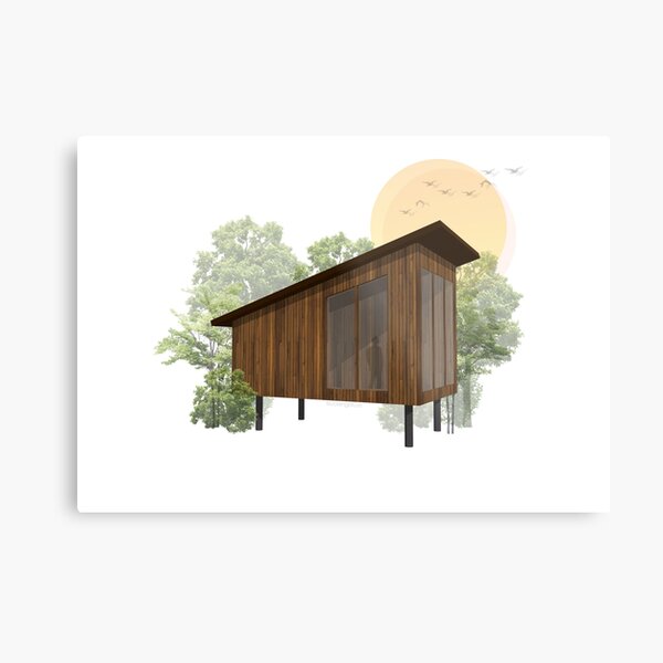 Treehouse illustration  Metal Print