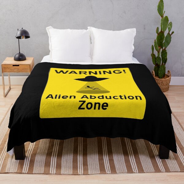 Item preview, Alien Abduction Zone Warning Sign designed and sold by yarddawg.