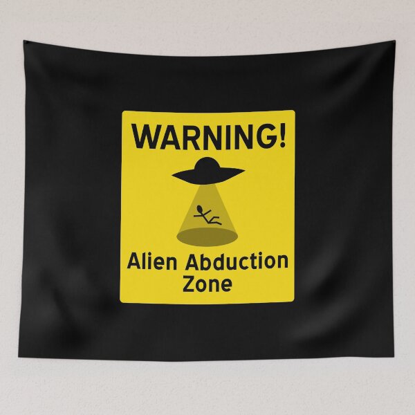 Item preview, Alien Abduction Zone Warning Sign designed and sold by yarddawg.
