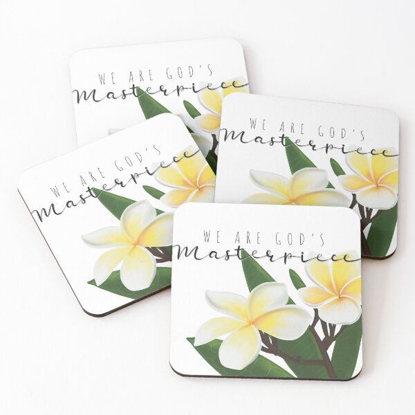 Item preview, We are God’s Masterpiece with Plumerias  designed and sold by Isabelle Verona.