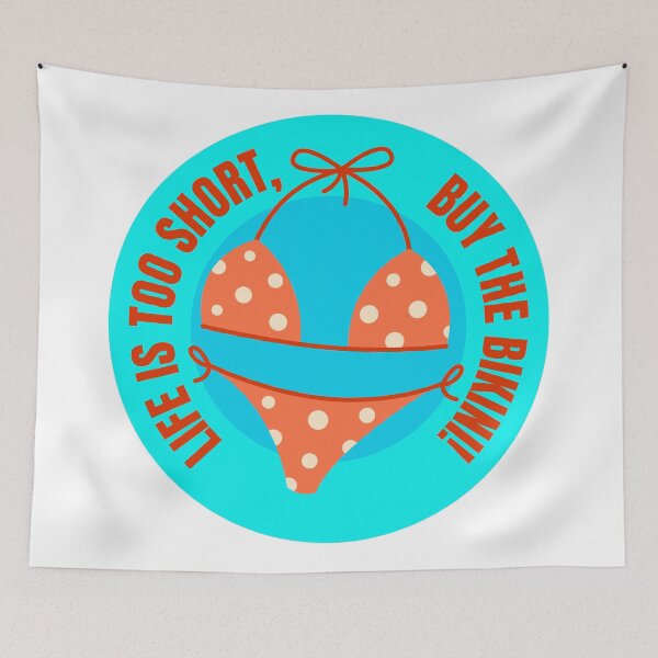 Item preview, Life Is Short You Only Live Once Bikini Sayings designed and sold by StickerbashCo.