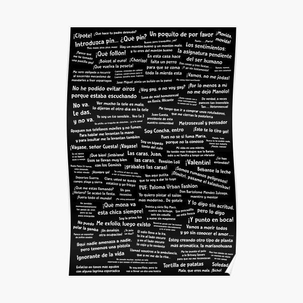 Phrases Here There Is No Who Alive (white letters) Poster