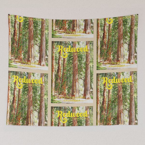 Item preview, Redwood National Park California Watercolor Vintage designed and sold by KrisSidDesigns.