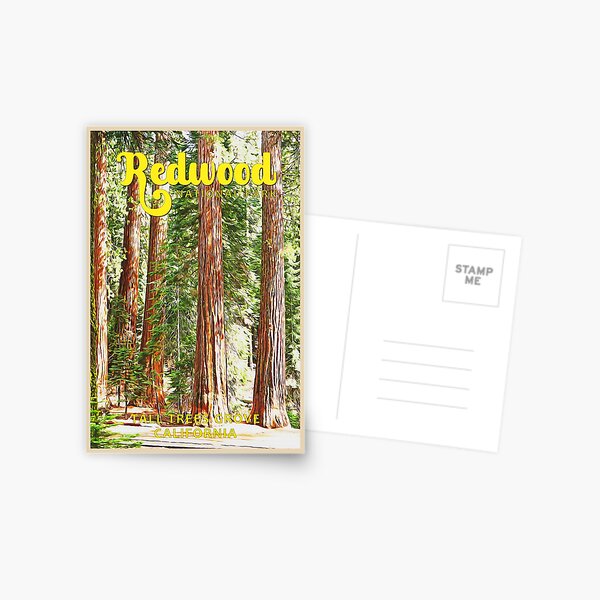 Item preview, Redwood National Park California Watercolor Vintage designed and sold by KrisSidDesigns.