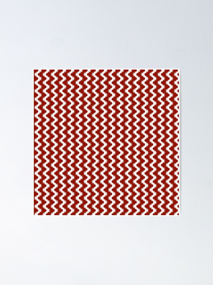 "Candy Cane Zig Zag Pattern" Poster for Sale by SheilaWenzel Redbubble
