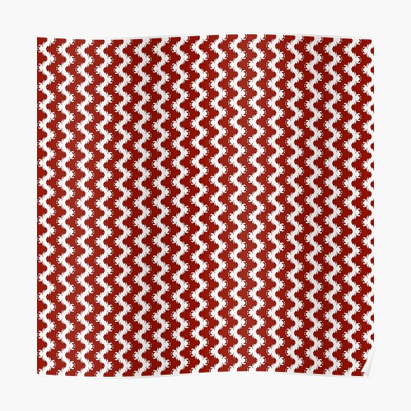 "Candy Cane Zig Zag Pattern" Poster for Sale by SheilaWenzel Redbubble