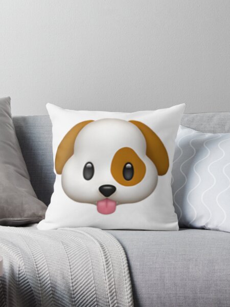 Puppy Emoji Pillows Cushions for Sale Redbubble