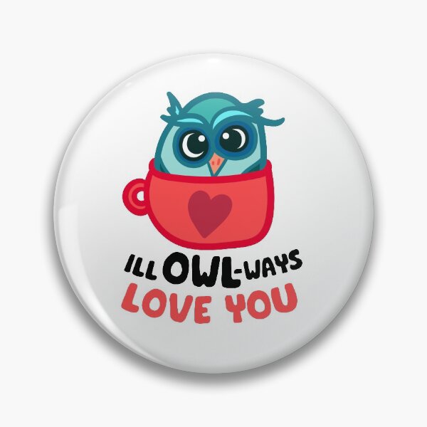 Item preview, Owl Love You Pun Love Sayings I Love You designed and sold by StickerbashCo.