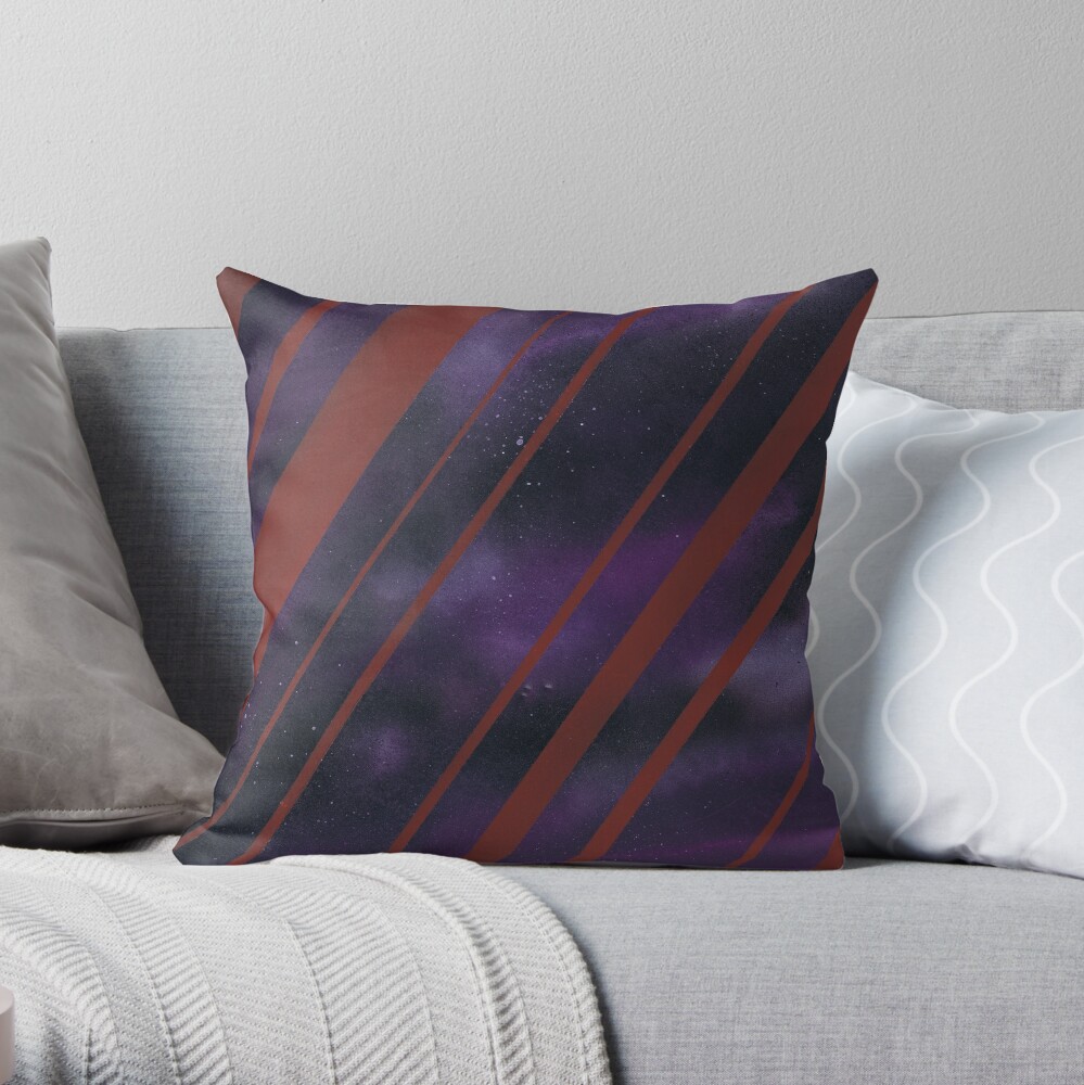 Linear Galaxy Circle Abstract Artwork Throw Pillow