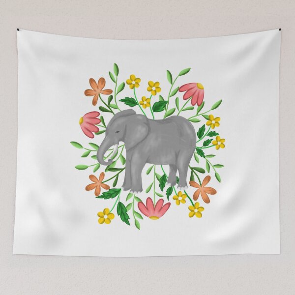 Item preview, Floral Elephant designed and sold by Lizzamour.