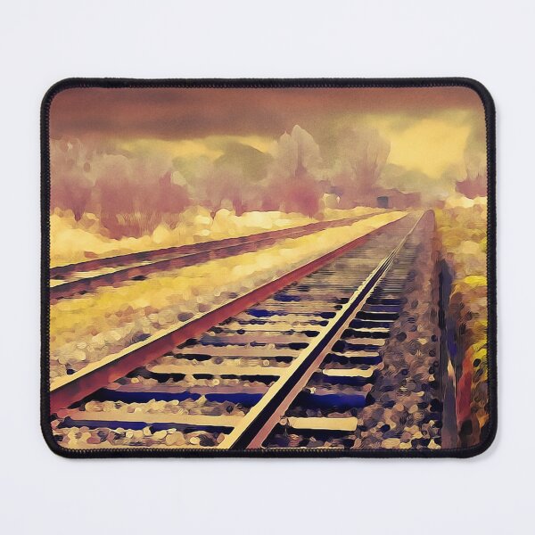 Item preview, Dark Railroad Tracks - Watercolor Design designed and sold by Fusti.