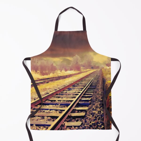 Item preview, Dark Railroad Tracks - Watercolor Design designed and sold by Fusti.