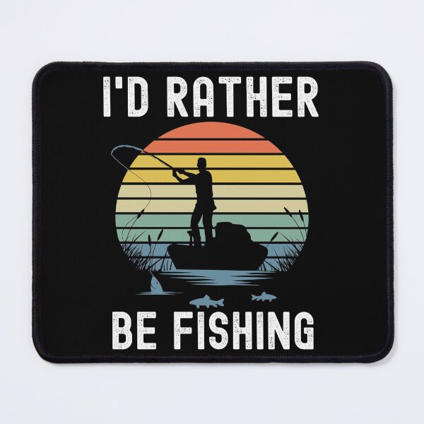 Item preview, I'd Rather Be Fishing Retro Sunset Fisherman Men's Fish designed and sold by liftdesign.