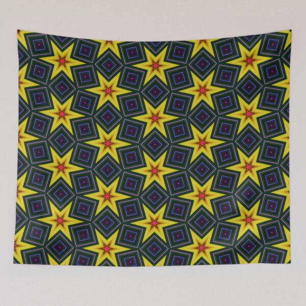 Item preview, Multi-colored stars and squares abstract expressionism by Code03 designed and sold by Code03.