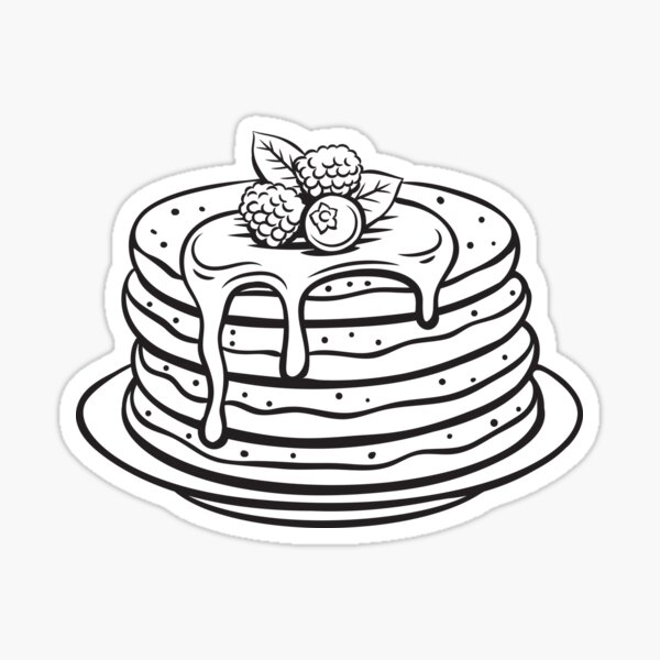 Black And White Stack Of Pancakes