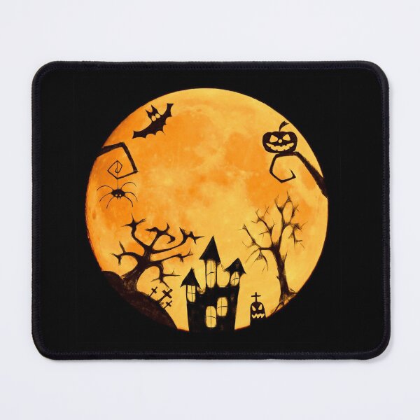 Item preview, Halloween castle on the background of the moon designed and sold by LenNo9881.