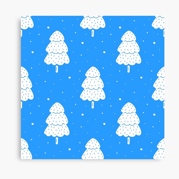 Item preview, Christmas Snowy Trees Pattern On Hanukkah Blue Background designed and sold by DEC02.