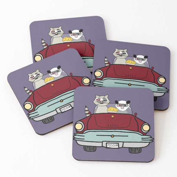 Item preview, Possum and Raccoon at the Drive In designed and sold by Roanasaurus.