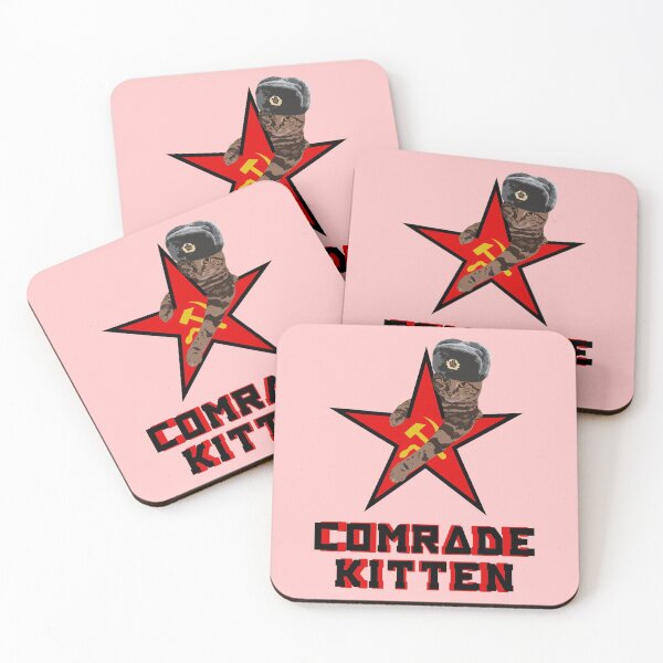 Item preview, Comrade Kitten Soviet Cat Ushanka Hammer Sickle designed and sold by SeanMcArthur.