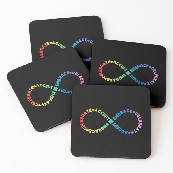 Item preview, Accept Embrace Celebrate Rainbow Infinity Symbol for Autism ADHD Neurodivergence Awareness designed and sold by EKartPrints.
