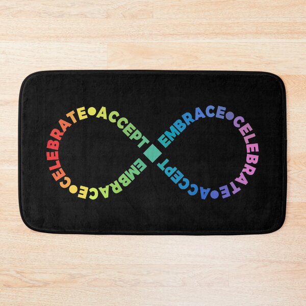 Item preview, Accept Embrace Celebrate Rainbow Infinity Symbol for Autism ADHD Neurodivergence Awareness designed and sold by EKartPrints.