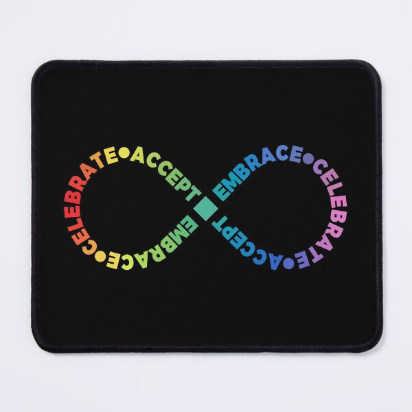 Item preview, Accept Embrace Celebrate Rainbow Infinity Symbol for Autism ADHD Neurodivergence Awareness designed and sold by EKartPrints.