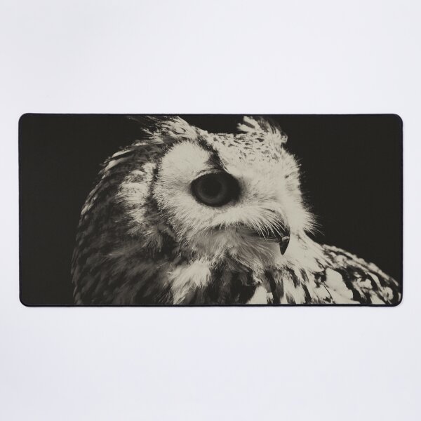 Wild gothic owl Desk Mat