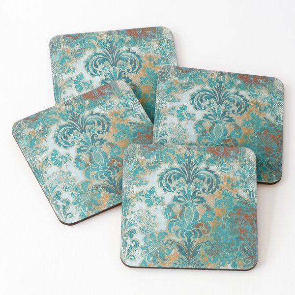 Item preview, Grunge damask TIFFANY designed and sold by Delinda Graphic Studio.