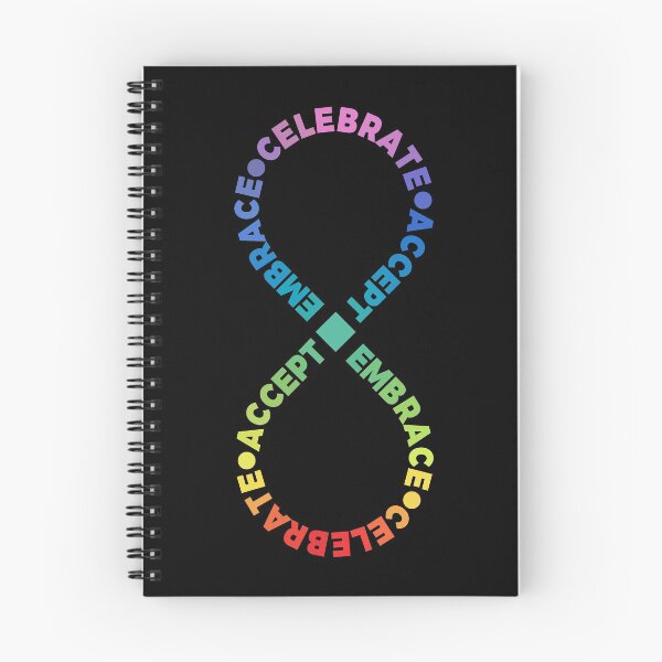 Item preview, Accept Embrace Celebrate Rainbow Infinity Symbol for Autism ADHD Neurodivergence Awareness designed and sold by EKartPrints.