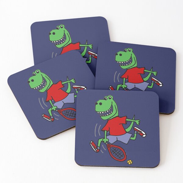 Item preview, Cool T-rex Dinosaur Playing Tennis Cartoon designed and sold by Nature's Fancy.