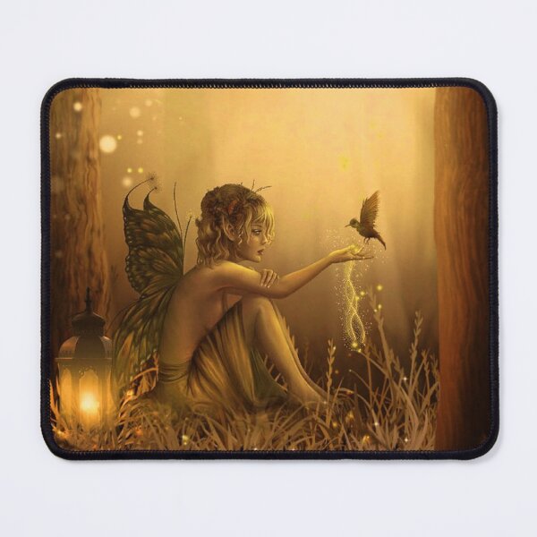 Item preview, Fairy with bird in the fantasy forest designed and sold by brendanre.