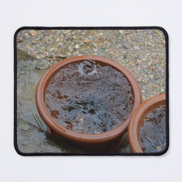Item preview, Raindrops splashing in clay pot designed and sold by RumRagephotos.