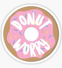 Pegatina donut worry be happy