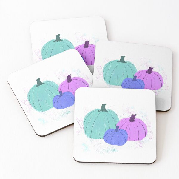 Item preview, Pumpkin trio - Violet & Teal designed and sold by Vivir Creatividad.